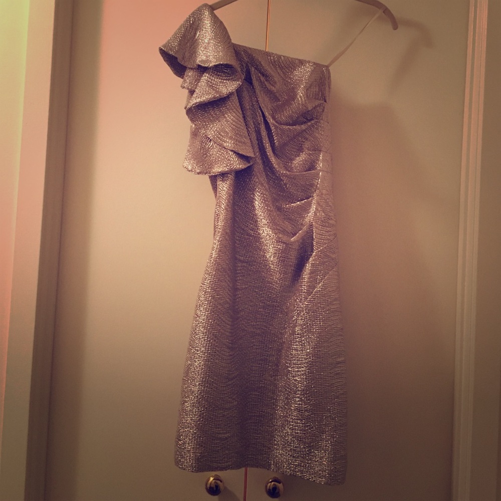 Adrianna Papell One shoulder dress
