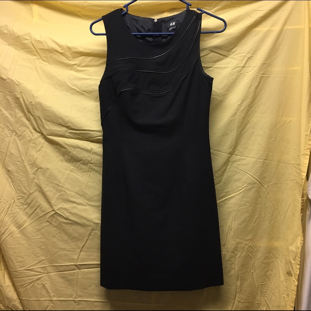 Black dress with zipper trim from H&M