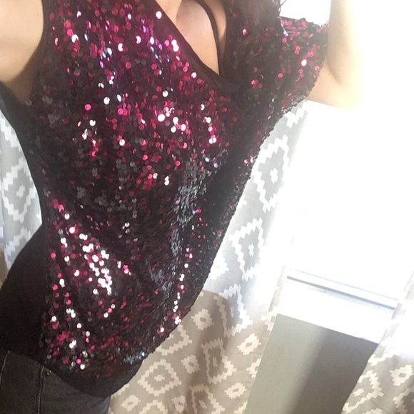 Sold- Ya oversized shear and sequin tunic - Picture 2 of 2