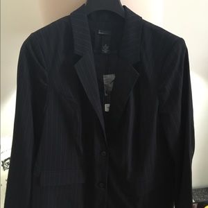 Pinstripe business suit