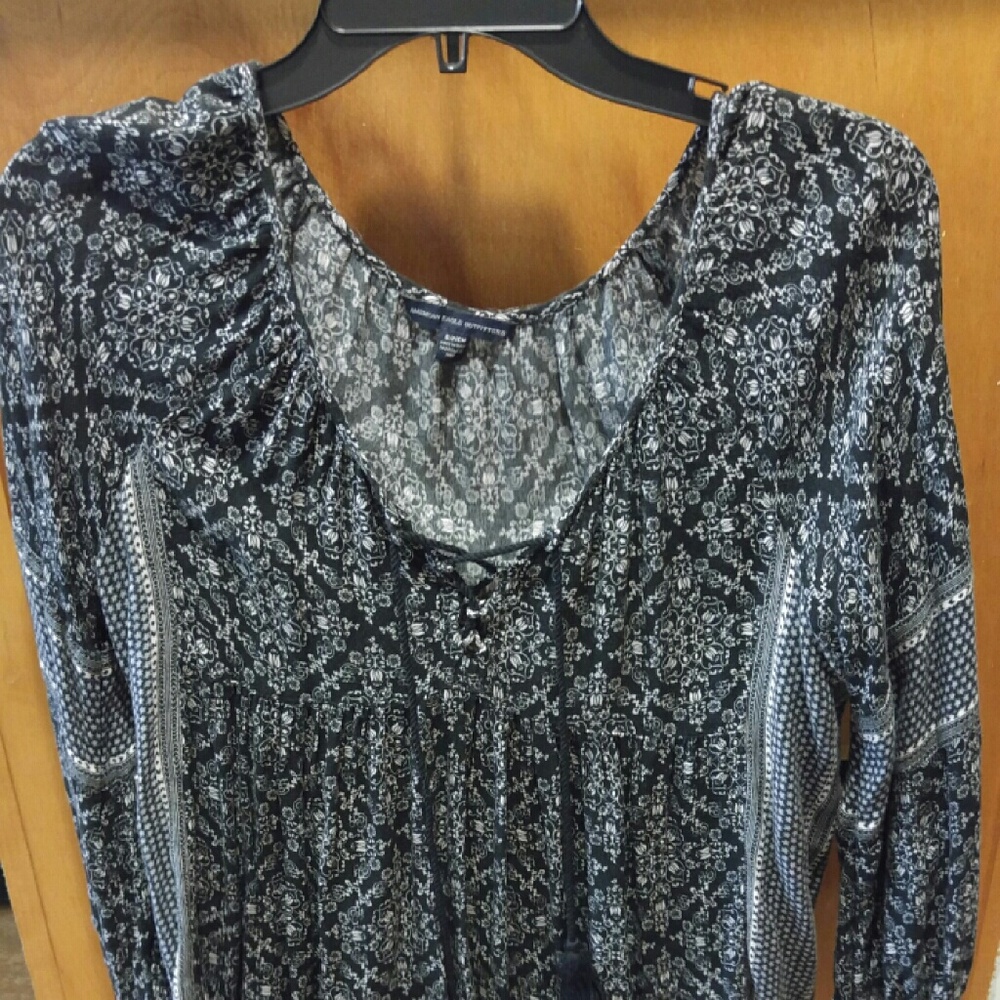 Beautiful black and white blouse