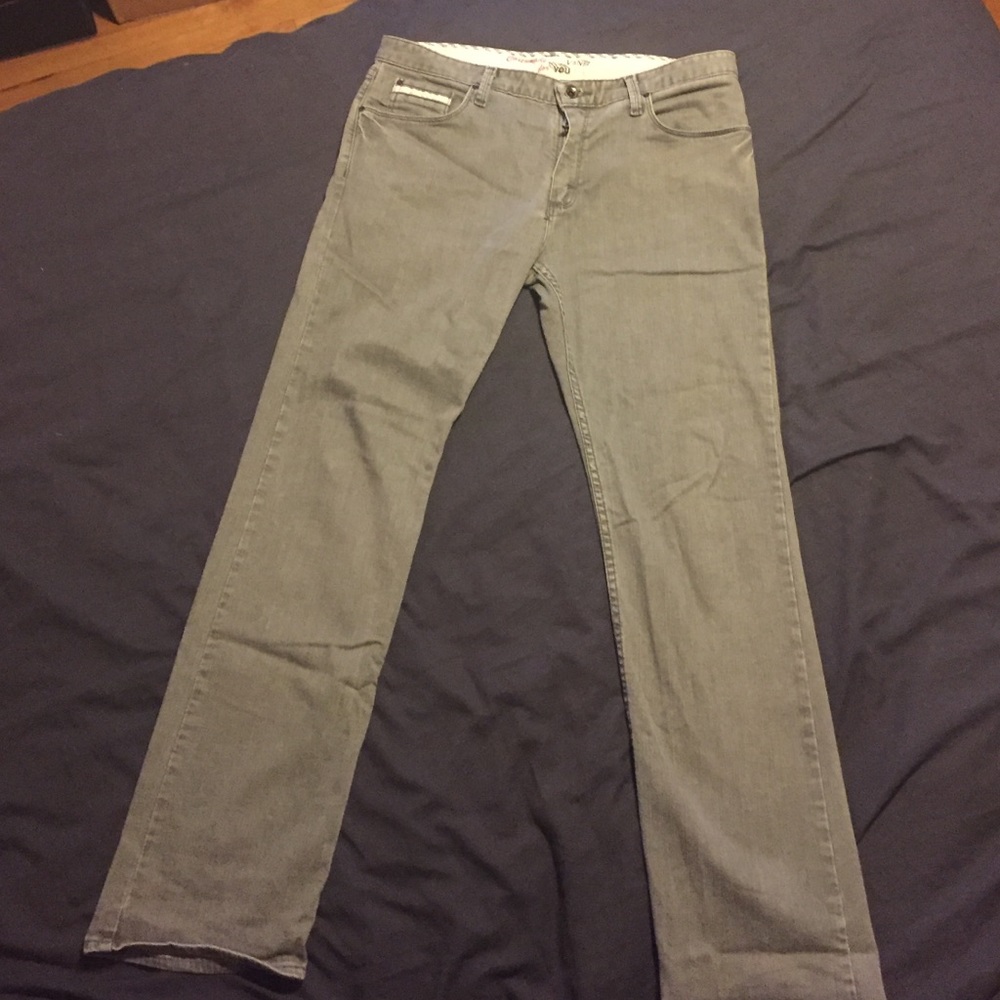 Men's Vans washed gray jeans size 33x32