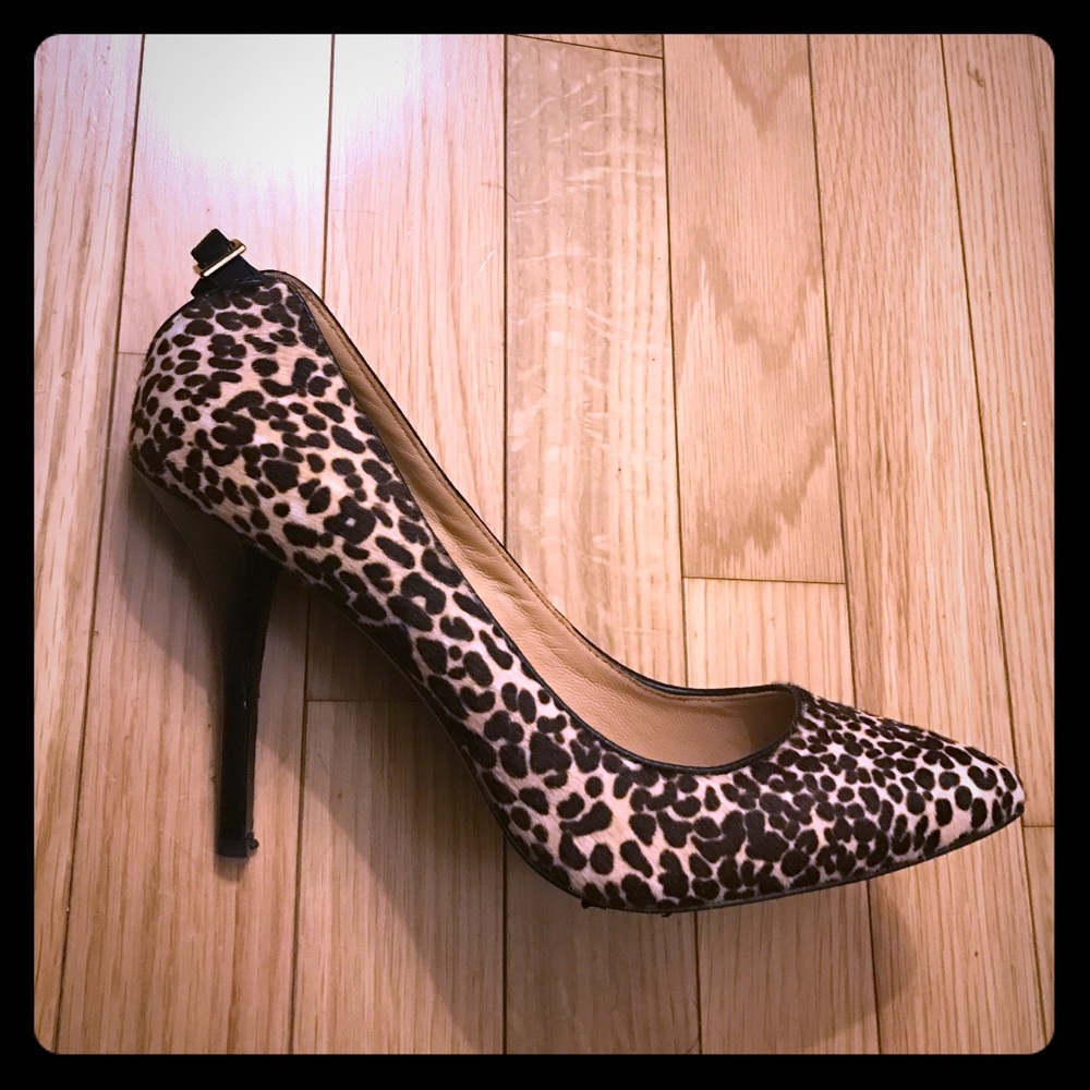 VC Signature cheetah pumps with buckle detail