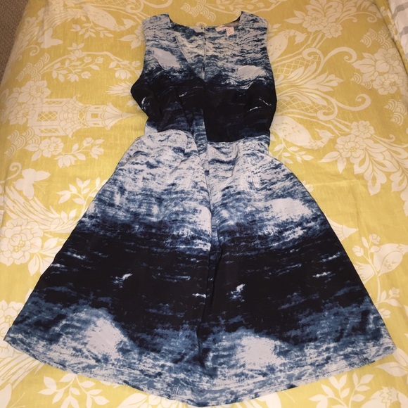 SOLD Watercolor A-line Dress - Picture 1 of 3