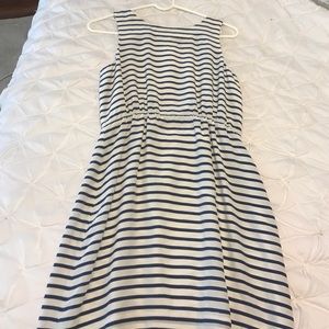 Blue and White Silk J.Crew Dress