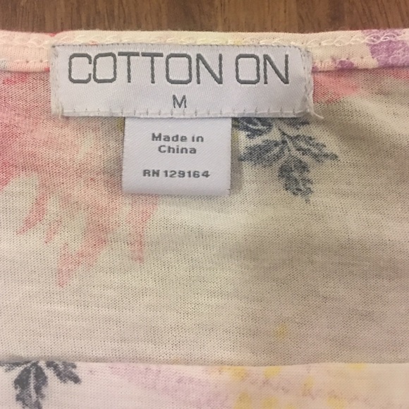 Cotton On White Floral Tank Top Crop Top Shirt - Picture 3 of 3