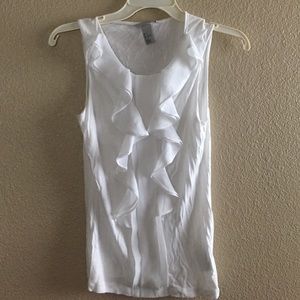 H&M ruffle front top.