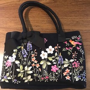 Floral handbag from Talbots with black accent bow