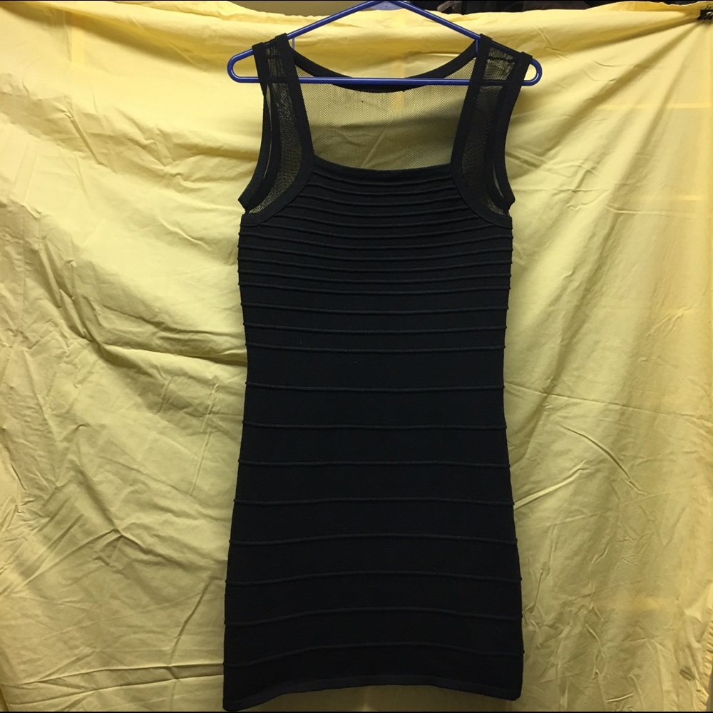 Black bodycon knit dress