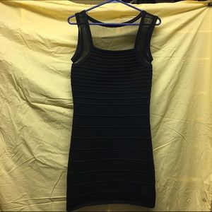 Black bodycon knit dress