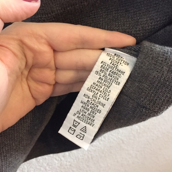 Faux leather zip sweater jacket - Picture 4 of 5