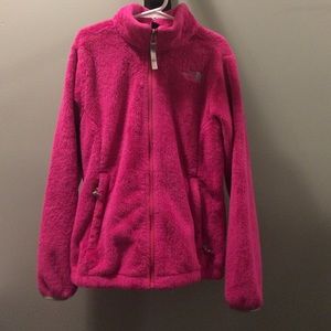 Girls north face zip up fleece