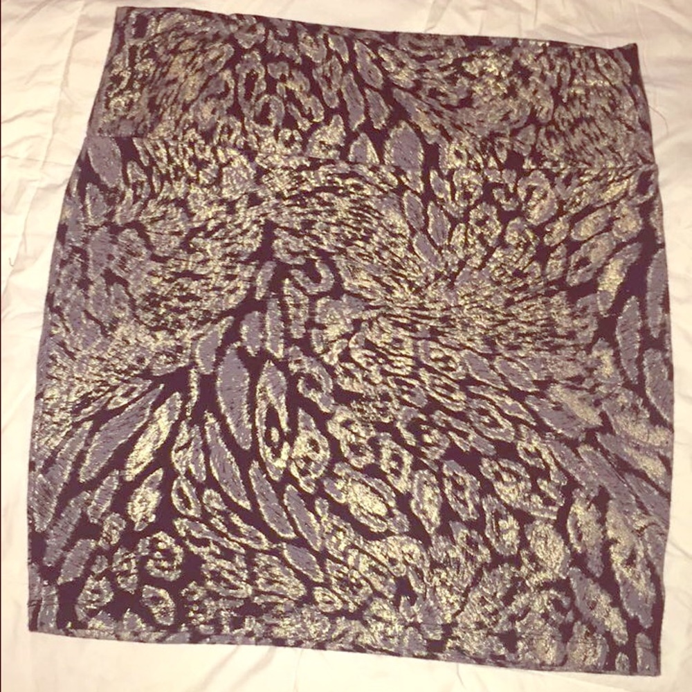 Print high waisted skirt