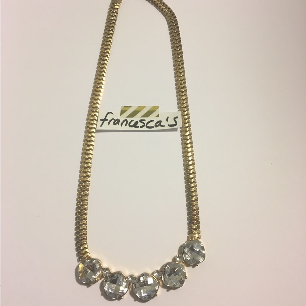 Simple statement crystal necklace from Francesca
