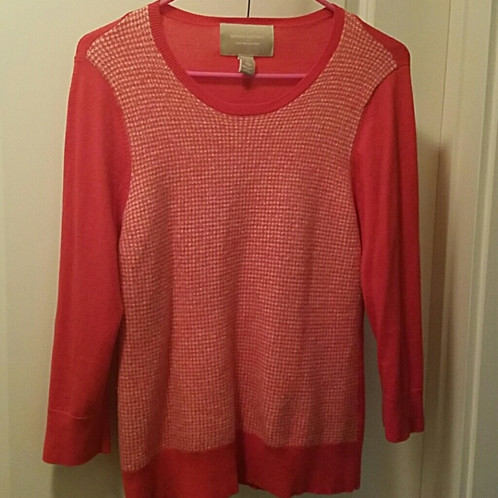 Banana Republic Orange Print Sweater