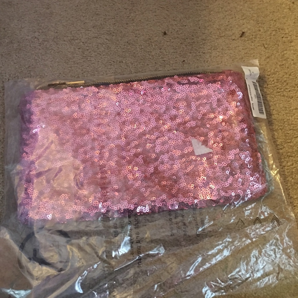 Pink Sequin Clutch