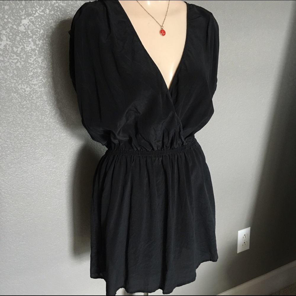 Black Kimchee Blue Dress with Free Necklace, SZ L