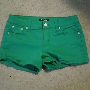 Girls Tractor kelly green shorts shorts