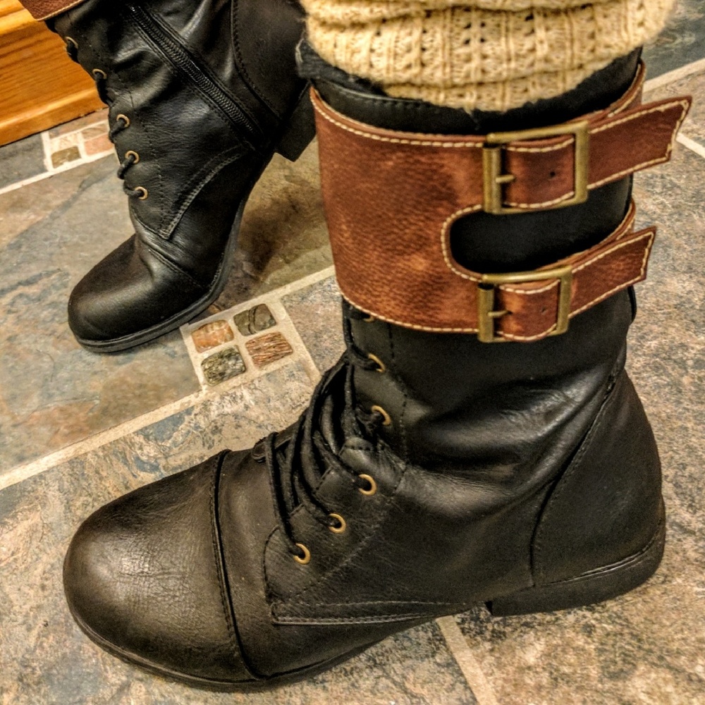 Wet Seal size 9 boots flat mid calf boots