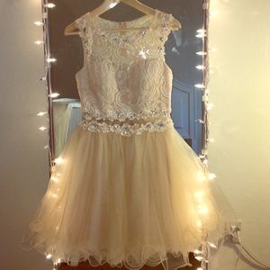 Quinceanera Cream Dama Dress