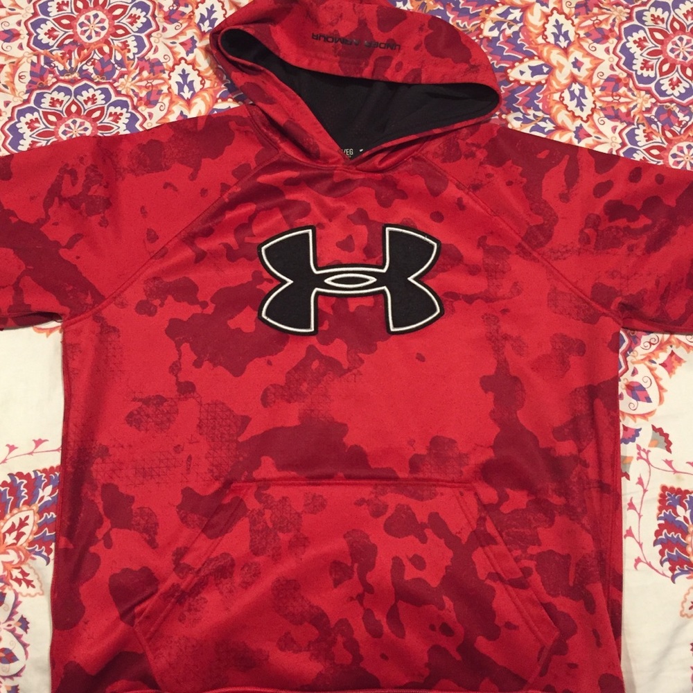Boys Red Under Armour Sweatshirt