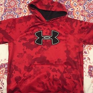 Boys Red Under Armour Sweatshirt