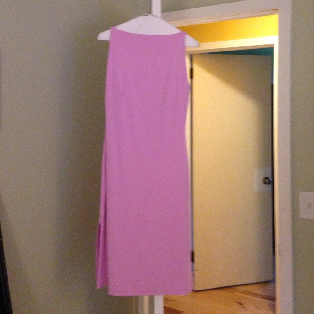 Light Pink high-neck dress with thigh slits