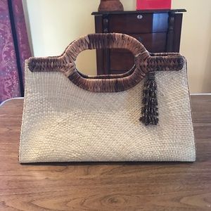 Cream handbag