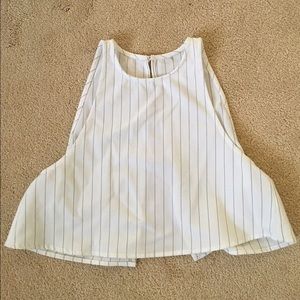 American Apparel Cropped Pinstripe Tank