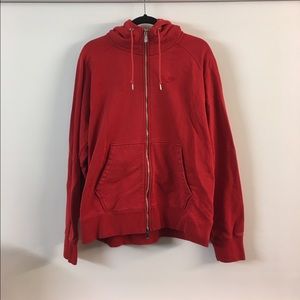 Nike Red Hooded Zip-Up Jacket
