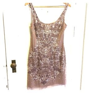 Adrianna Papell Beaded Mini Dress