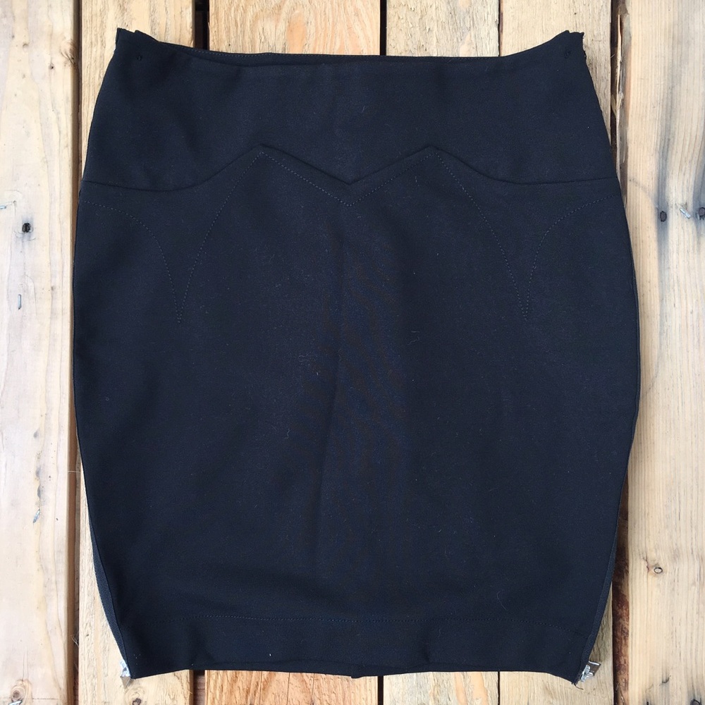 Diesel Stretch Zipper Mini Skirt