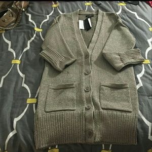 Metallic Banana Republic cardigan-long