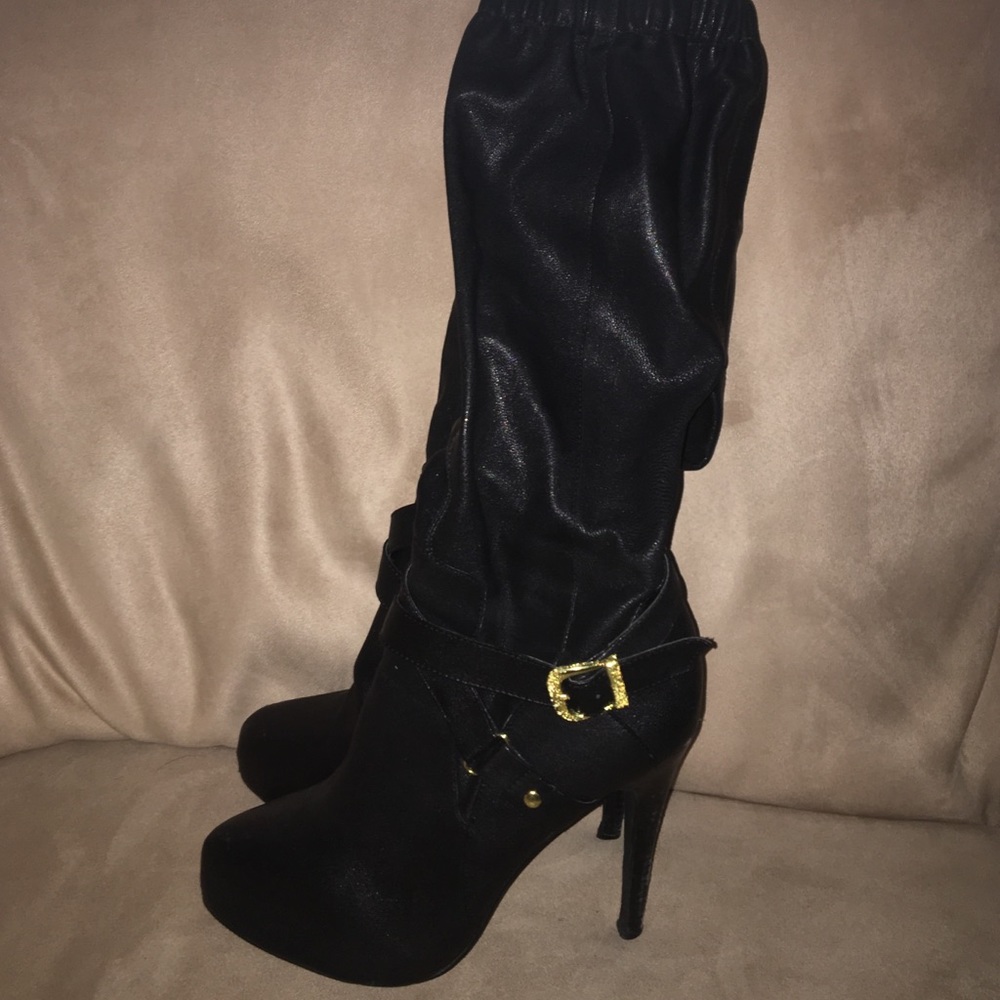 Victoria Secret calf high black boots