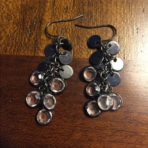 Black dangling earrings