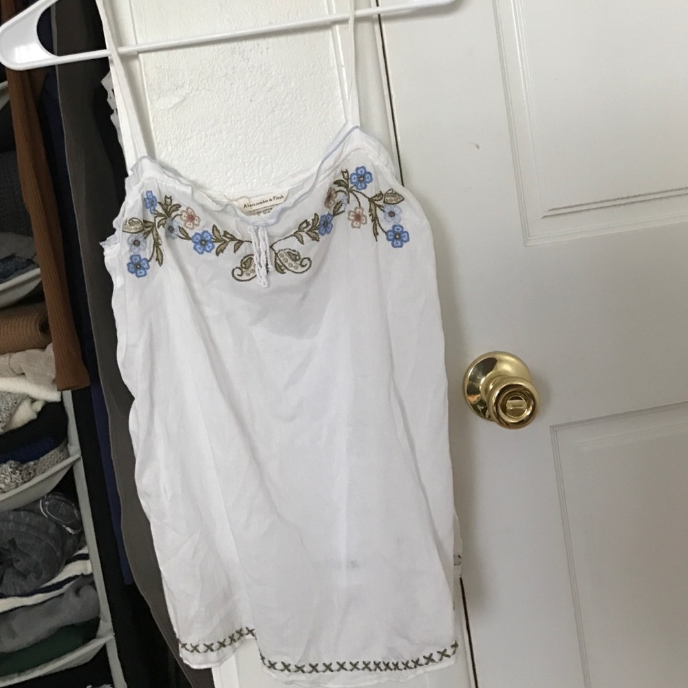 White flowy tank top