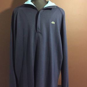 Lacoste men's zippered polo neck sweater