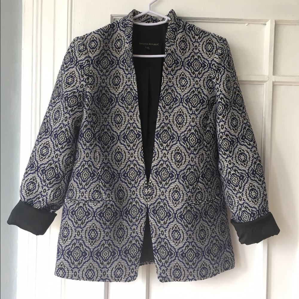 Banana Republic embroidered blazer