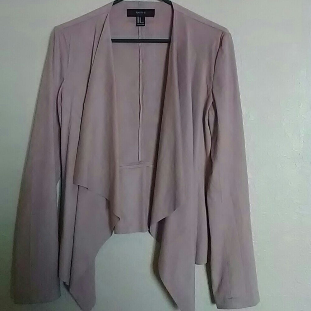 Suede cover up jacket