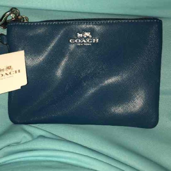 Teal Coach Wristlet - Picture 1 of 1