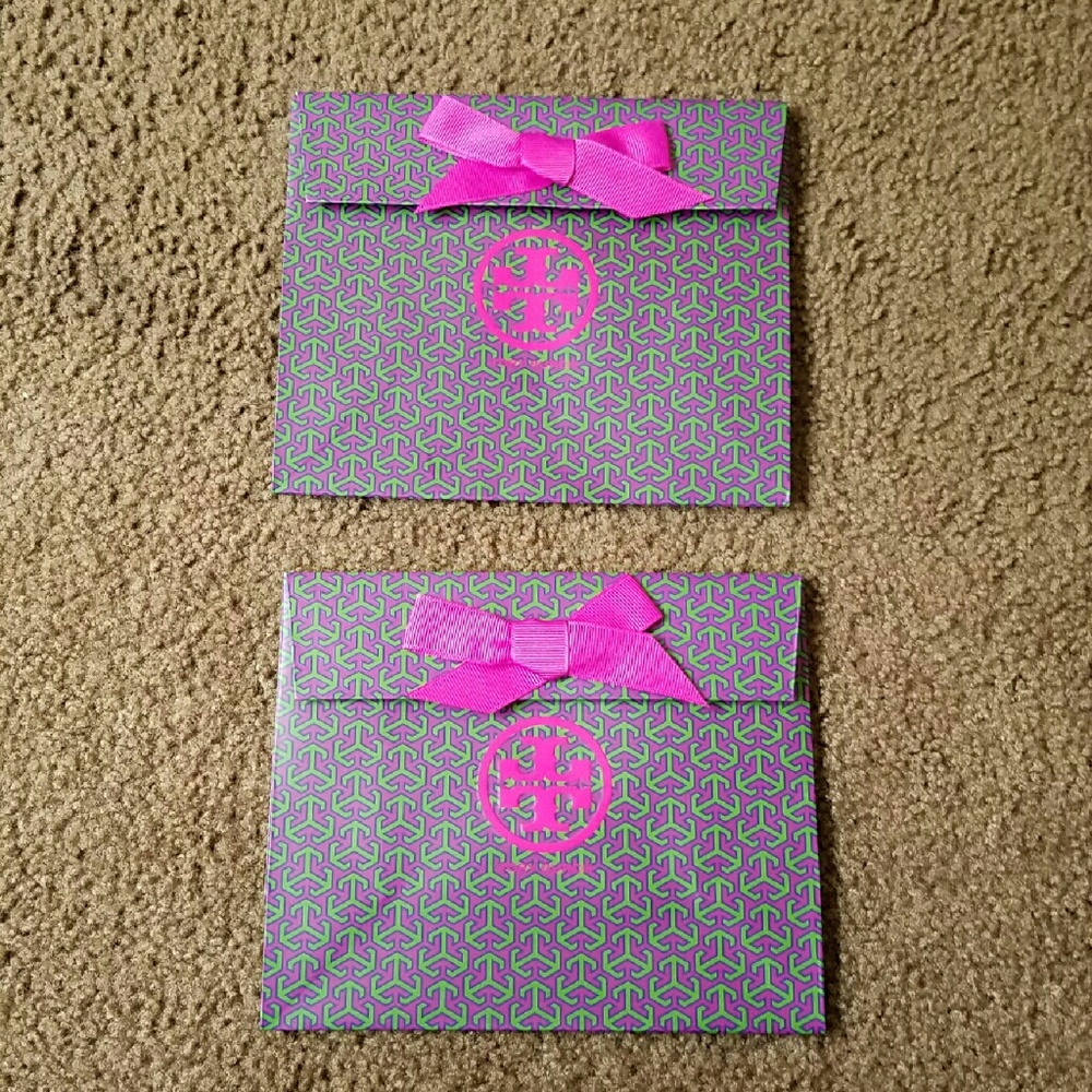 (2) AUTHENTIC TORY BURCH ENVELOPE BOX
