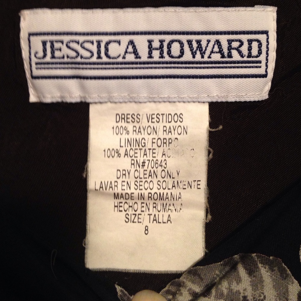JESSICA HOWARD 🌹 BLACK FLORAL DRESS Women's 8 - Picture 4 of 4