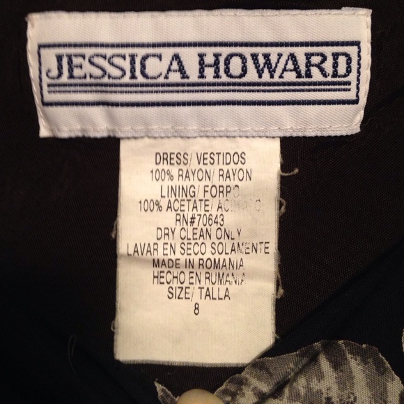 JESSICA HOWARD 🌹 BLACK FLORAL DRESS Women's 8 - Picture 4 of 4