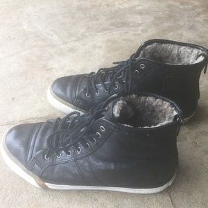 Black high top Frye sneakers. Size 7.5 Like NEW.