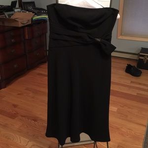 Little black dress! Strapless beauty!