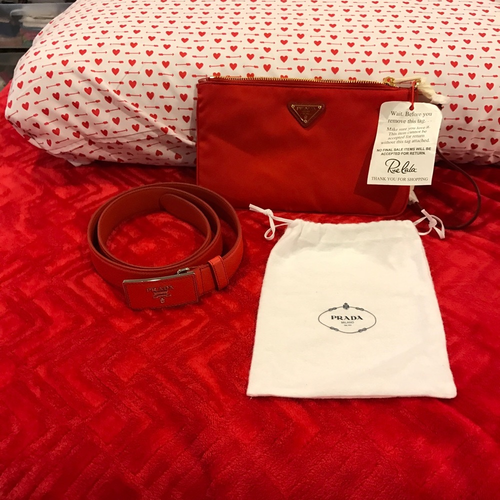 Prada pouch and wallet
