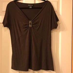 Style & Co. Tee w/Sequin Detail