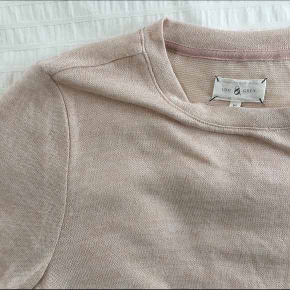 Lou & Grey Pale Blush Knit Top - M - Picture 2 of 7