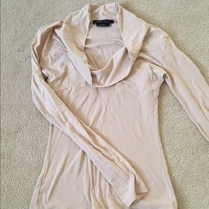 BCBG Tan Long Sleeve Shirt