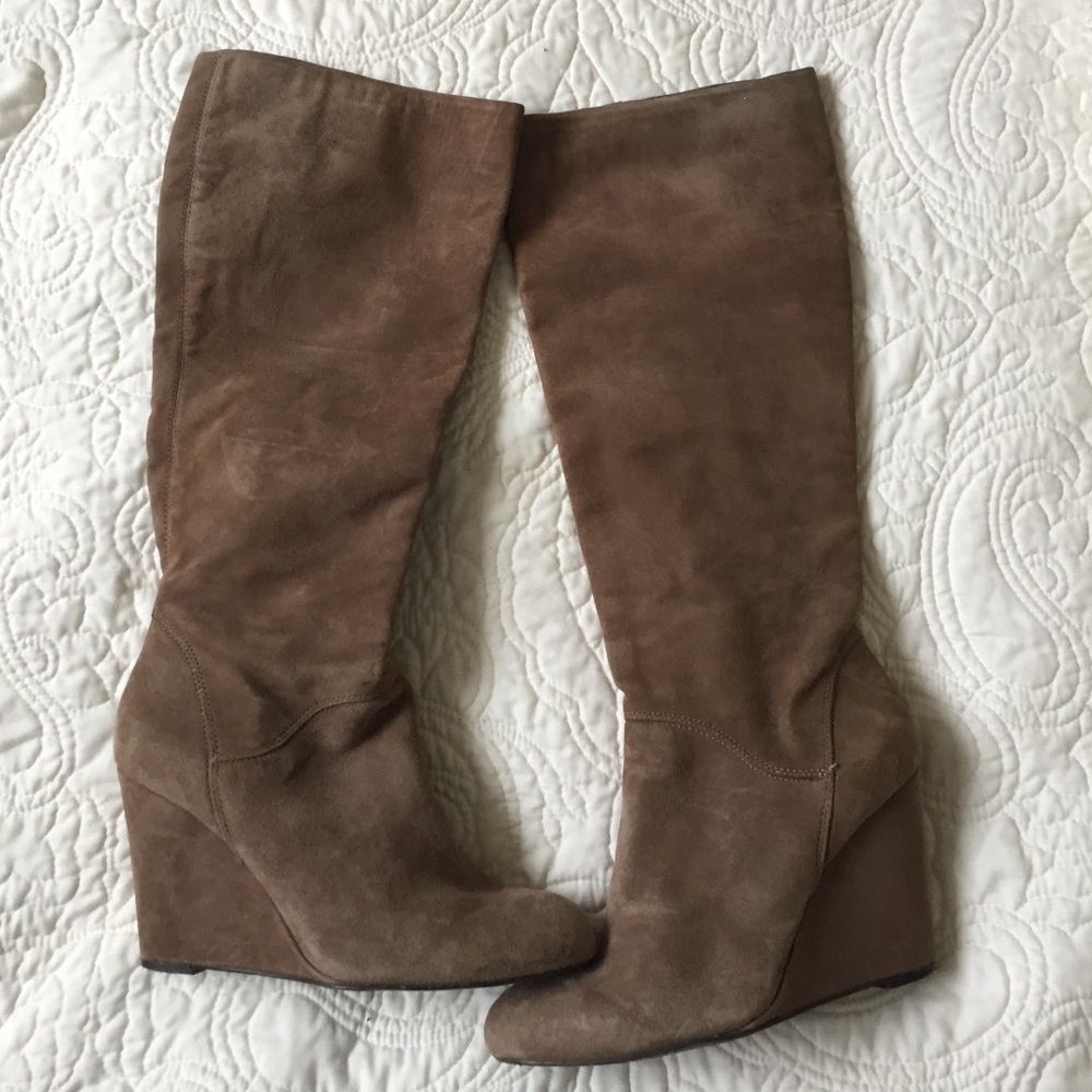 BCBG suede boots.